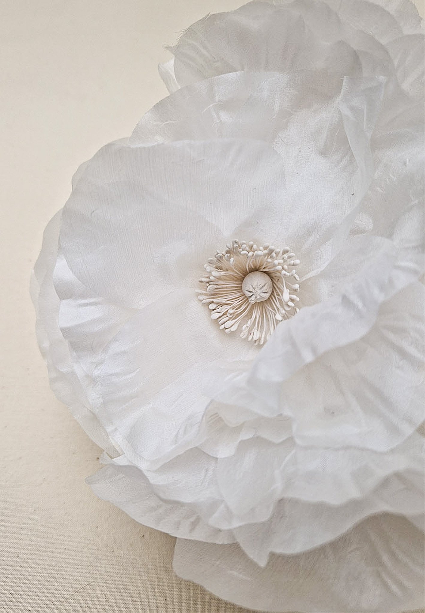 White Peonies Headband