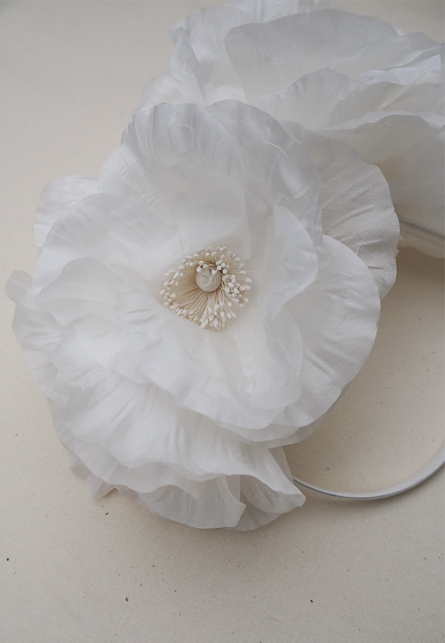 White Peonies Headband