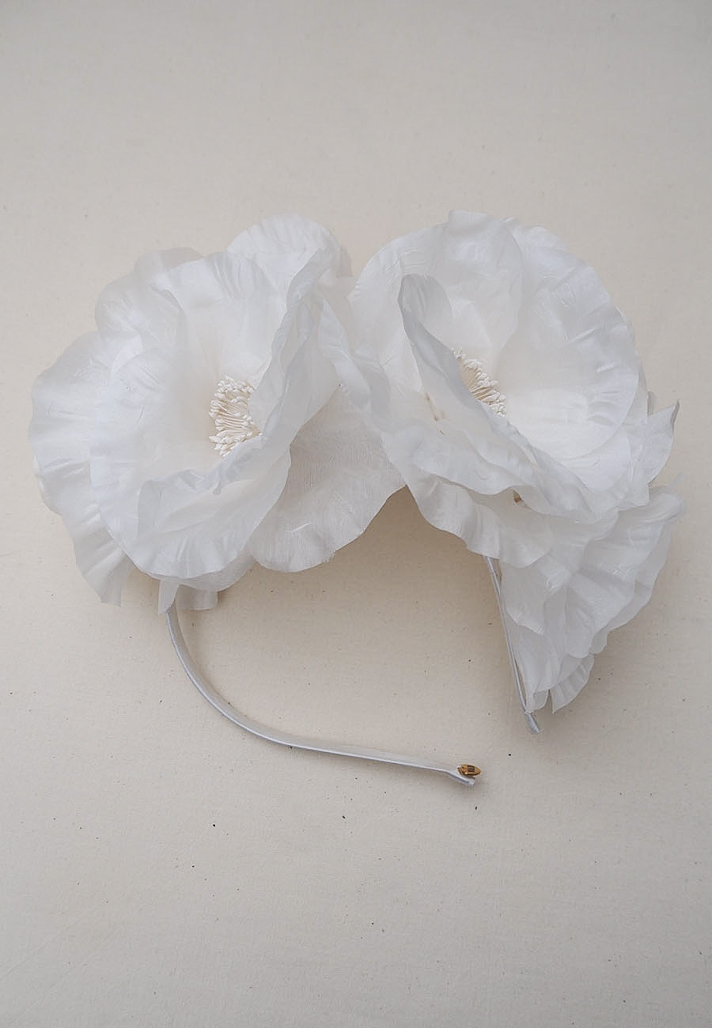 White Peonies Headband